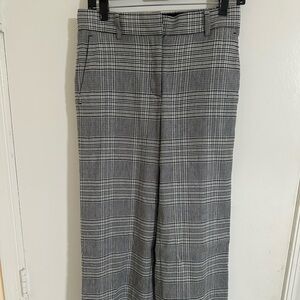Ann Taylor Black and White Plaid Pants